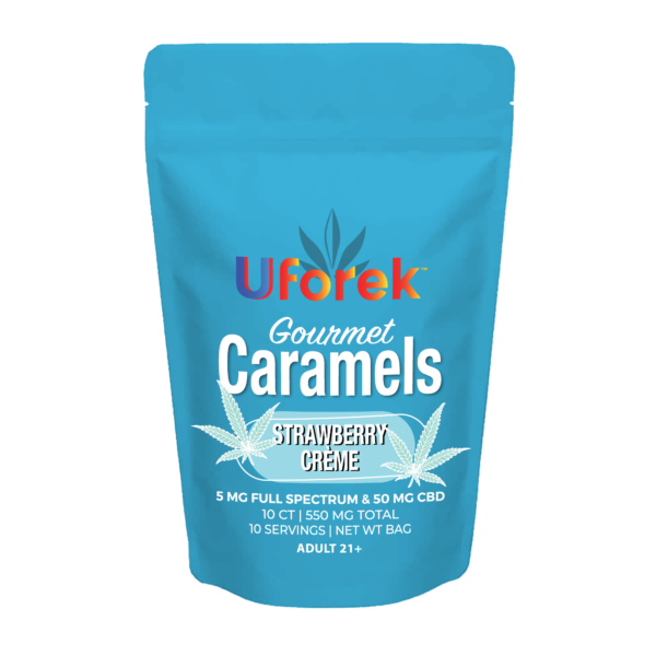 Gourmet 5-50 Full Spectrum Hemp Caramels Strawberry Creme